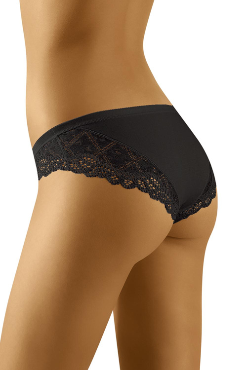Wol-Bar Soft Fluffy Majtki figi, czarny