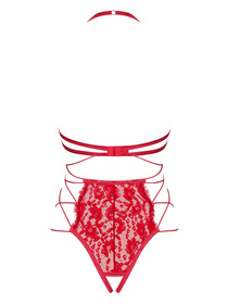 Obsessive Rediosa Teddy Body sexy, czerwony