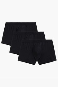 Atlantic 3BMH-016 3-pack Трусики боксерки, чорний