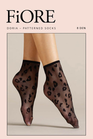 Fiore Doria 8 Den G1076 Wyrób pończoszniczy skarpetki, black