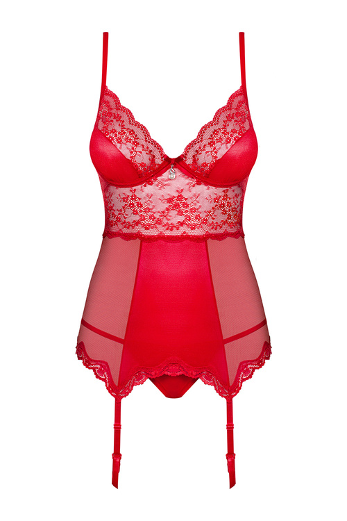Obsessive Lovica corset Gorset sexy, czerwony