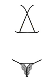 Beauty Night Angie set BN6709 Нічна комплект: бюстгальтер + стрінги, чорний