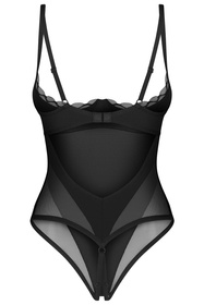 Obsessive Stelisa crotchless teddy Body sexy, czarny
