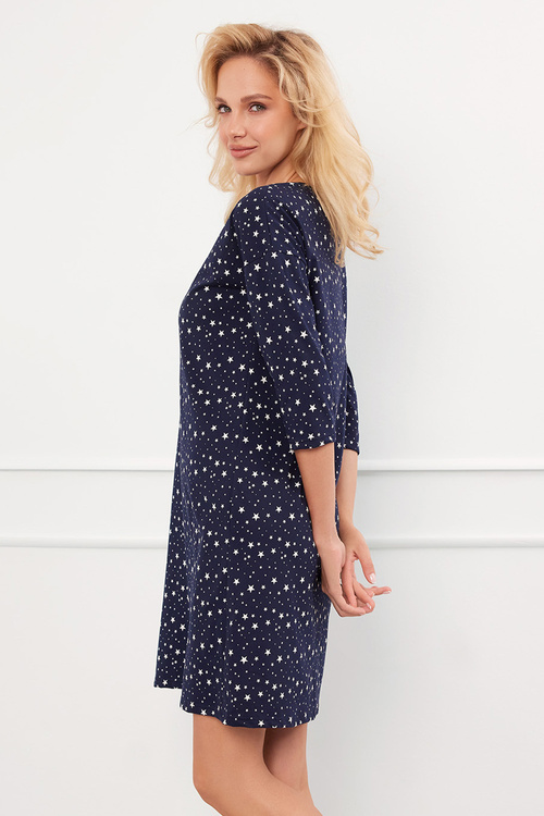 Italian Fashion Libra r.3/4 Nocna koszula, druk/granat