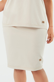 Italian Fashion Stella midi Spódnica dresowa, beż