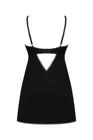 Obsessive Rosenty chemise Nocna komplet koszulka + stringi, czarny