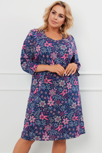 Italian Fashion Topana r.3/4 Nocna koszula, druk/granat
