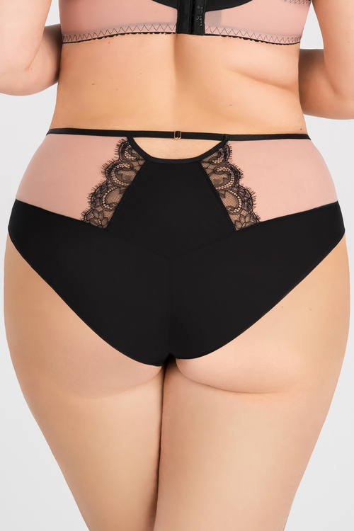 Gorsenia K835 Black to Black Majtki figi, czarny