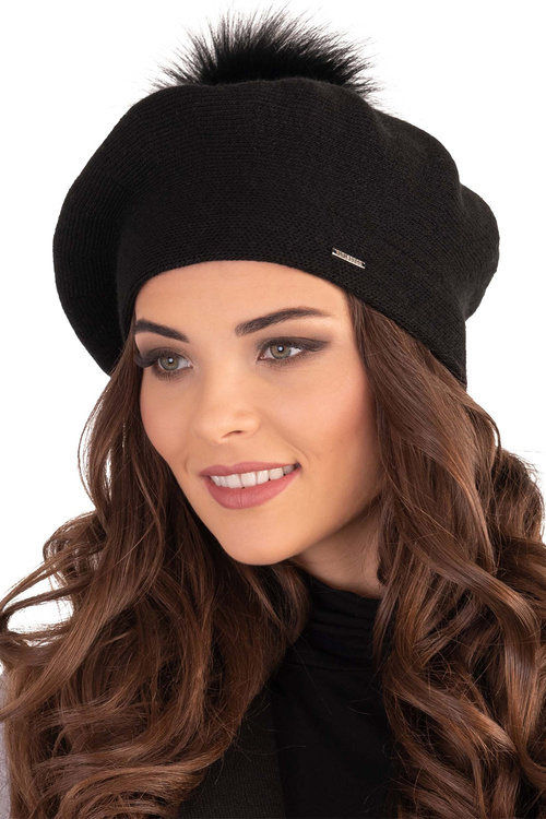 Vivisence 7035Kmpl Komplet beret+szalik, czarny