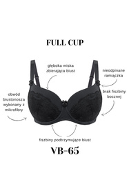 Vena VB-65 Biustonosz usztywniany, czarny
