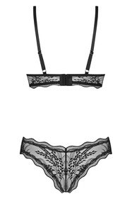 Exquisite Perisia 2-pcs set Nocna komplet biustonosz + figi, black