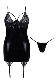 Beauty Night Gemma chemise BN6598 Нічна комплект майка + стрінги, чорний