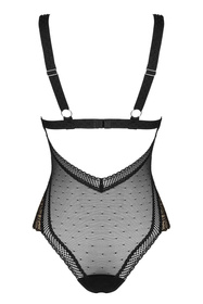 Obsessive Estiqua teddy Body sexy, czarny