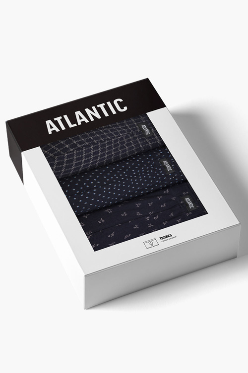 Atlantic 3MH-242 3-pack Трусики боксерки, темно-синій