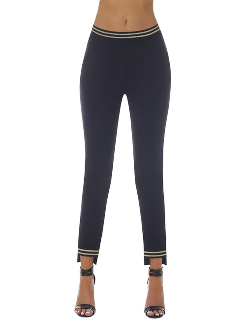Bas Bleu Marisa Legginsy klasyczne, black-gold