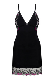 Obsessive Vanessme chemise Nocna komplet koszulka + stringi, czarny