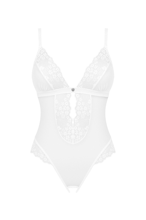 Obsessive Heavenlly teddy Body sexy, biały