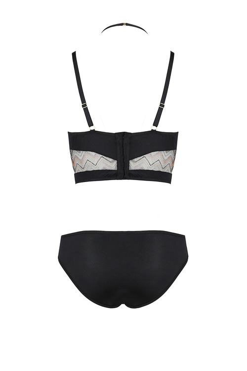 Casmir Lagerta set Nocna komplet biustonosz + figi, black