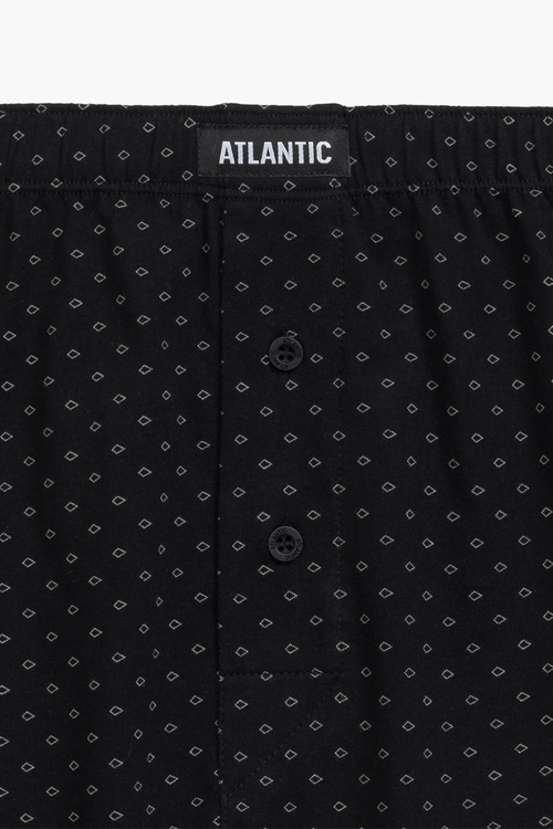 Atlantic 2MBX-059 2-pak Majtki bokserki, czarny/szmaragdowy