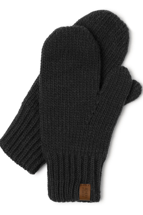Vivisence 7015R Rękawiczki dzianinowe z 1 palcem, czarny