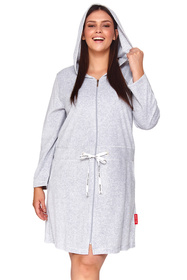 Doctor Nap SWO.1008 Nocna szlafrok, grey melange
