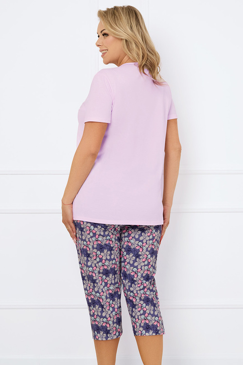 Italian Fashion Carbonia kr.r. sp.3/4 Nocna piżama, róż/druk