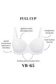 Vena VB-65 Biustonosz usztywniany, biały