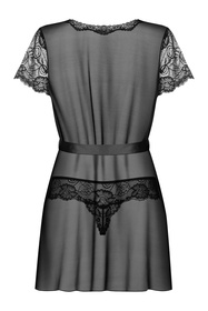 Obsessive Alluria peignoir Nocna peniuar, czarny