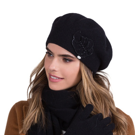 Kamea Justa Nakrycie głowy beret, czarny
