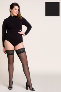 Gabriella Calze 15 DEN Plus Size code 164 Панчі та панчохи панчохи на ремінцях, чорний