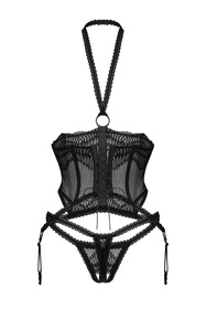 Obsessive Alliane corset & thong Gorset sexy, black