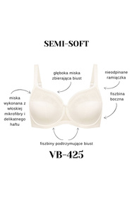 Vena VB-425 Biustonosz półusztywniany, ecru
