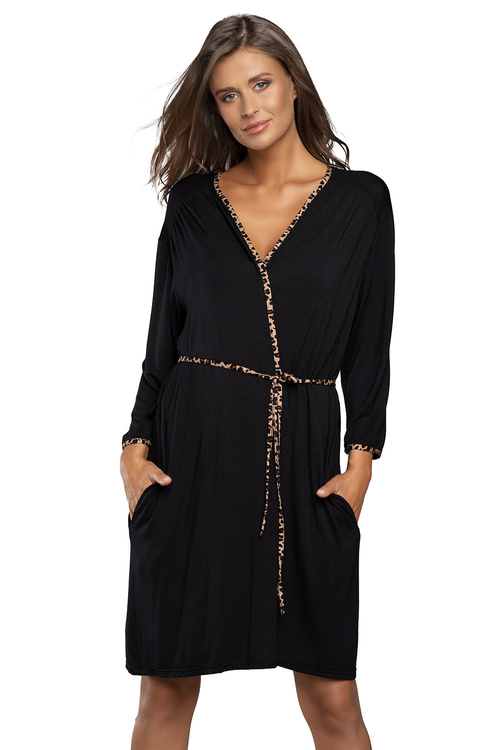 Italian Fashion Eila r.3/4 Nocna szlafrok, czarny