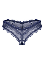 Obsessive Nightly Blue crotchless thong Majtki stringi otwarte, navy blue